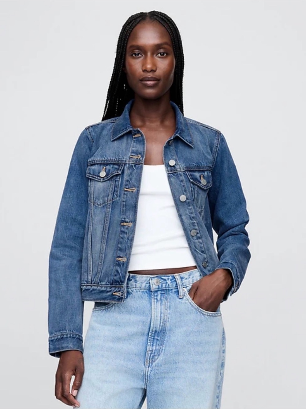 GAP Icon Blue Denim Jean Jacket Size XL